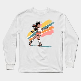 Retro Rollerskater Long Sleeve T-Shirt